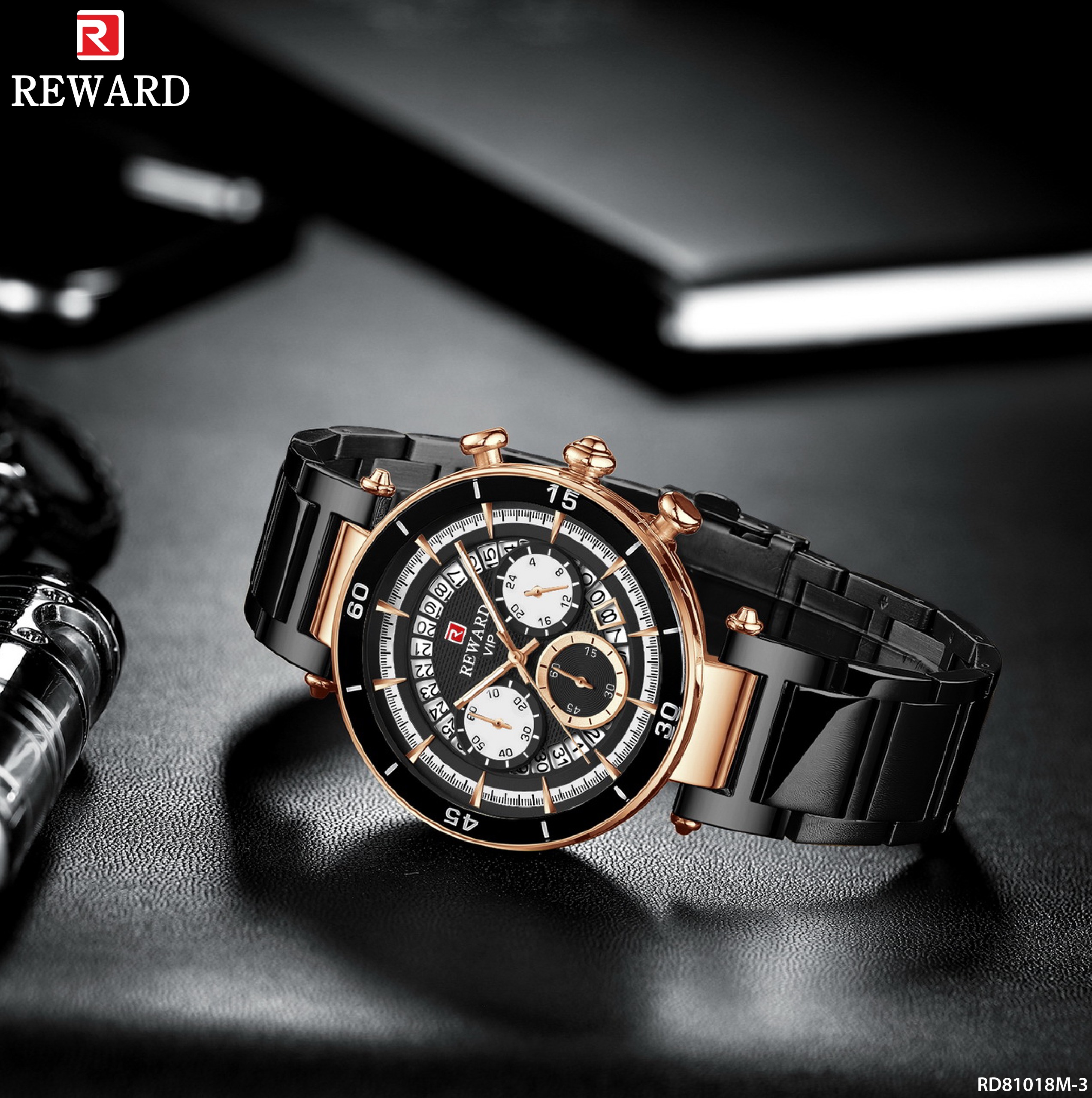 RD81018M RELOJ REWARD METALICO CRONOGRA