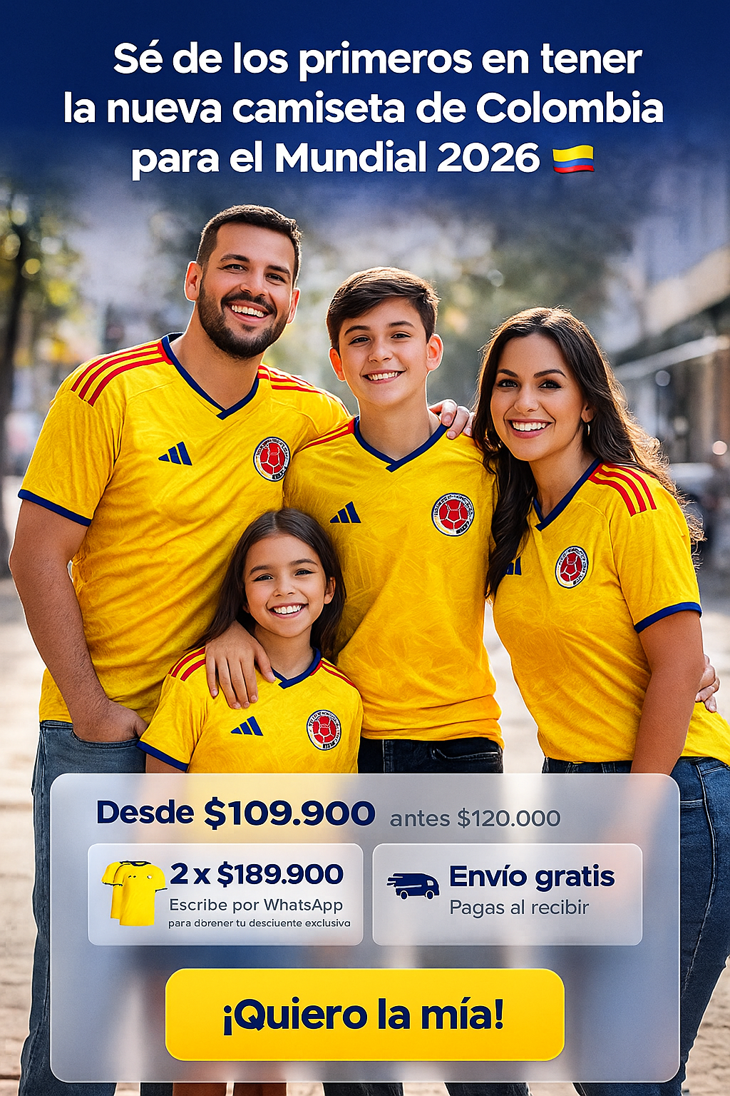 Camiseta Selección Colombia Mundial 2026