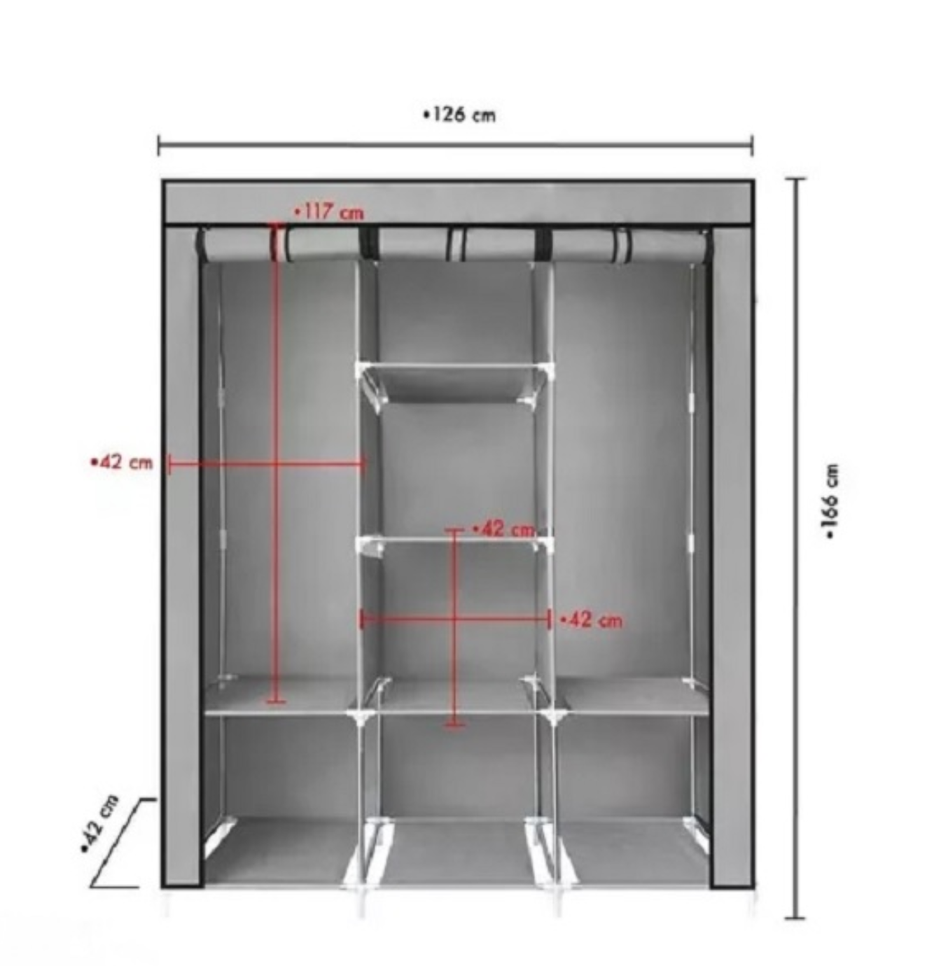 Closet Armario Ropero Desarmable Tela