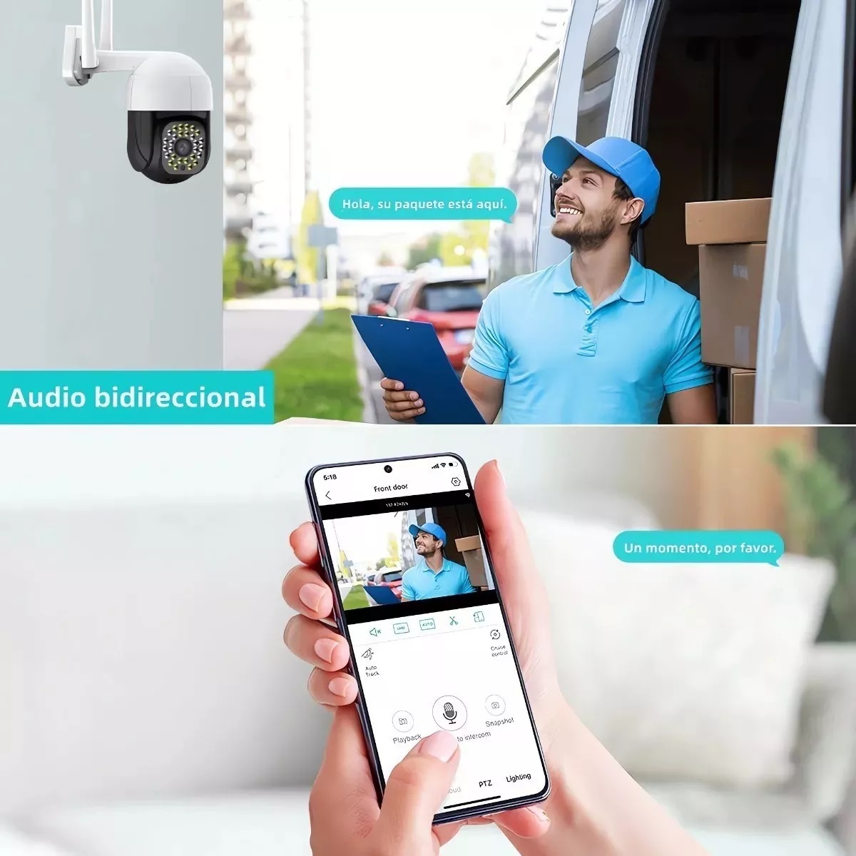 Miniatura 3 de Camara Robotica Ip Wifi Full Hd1080p PTZ