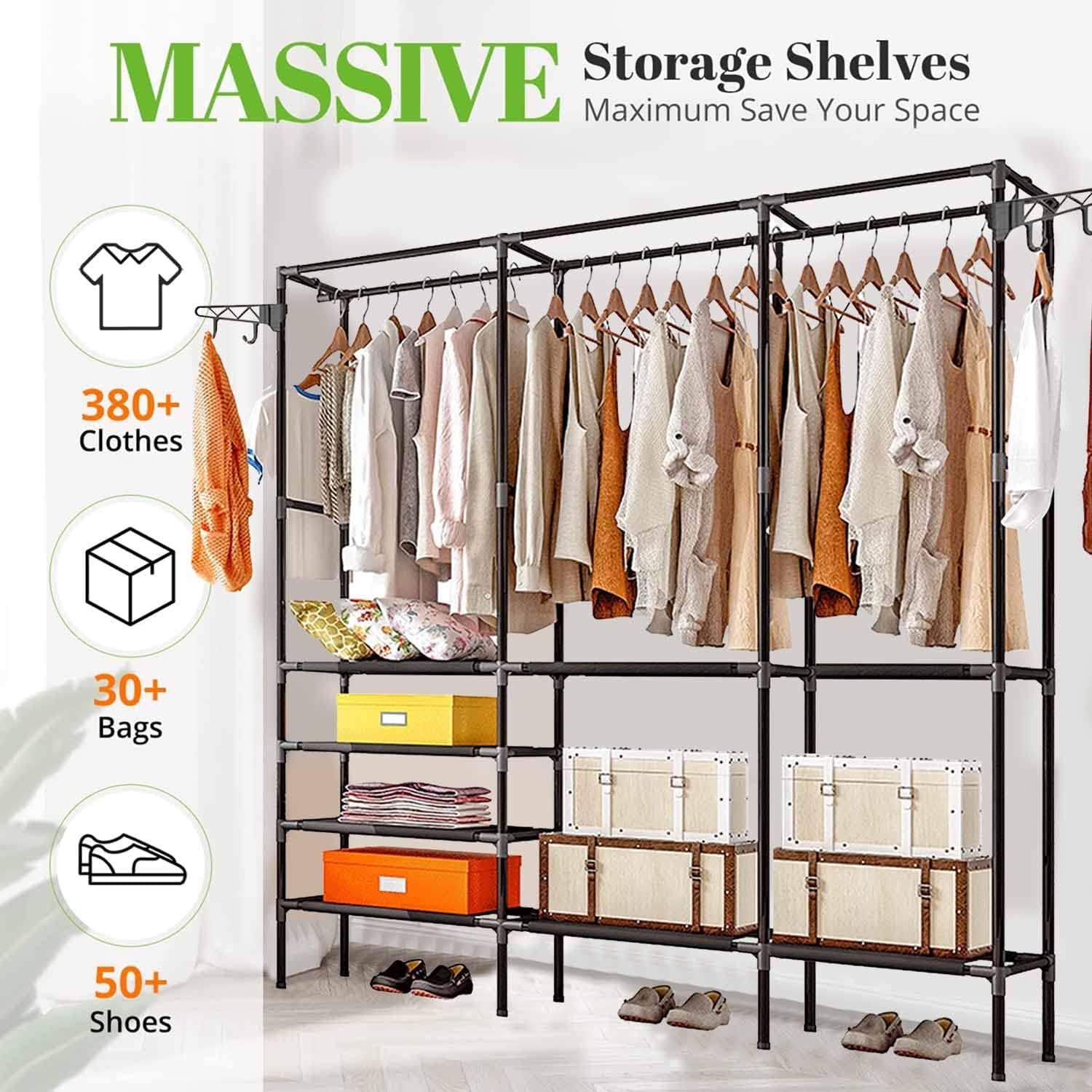 Miniatura 3 de Organizador De Metal Para Ropa  Estante