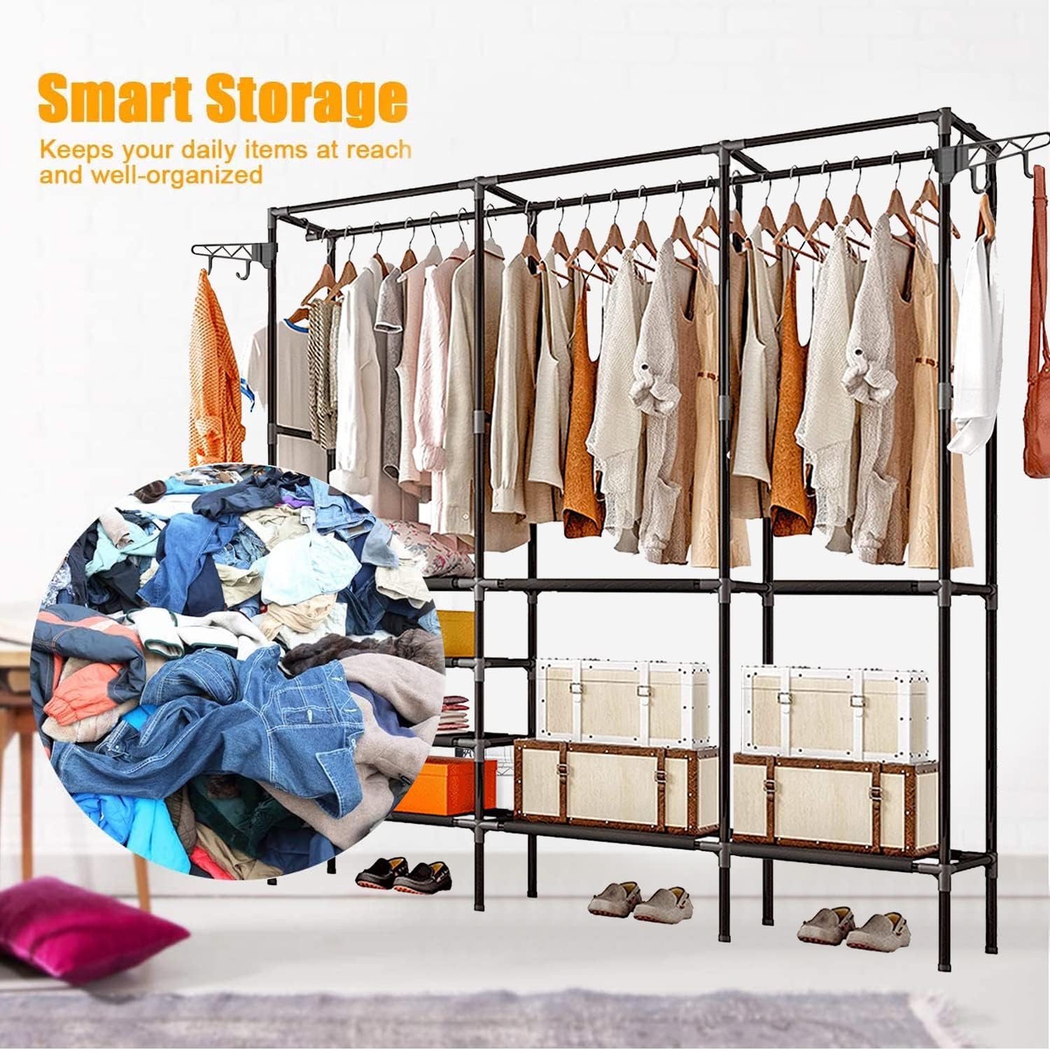 Miniatura 4 de Organizador De Metal Para Ropa  Estante