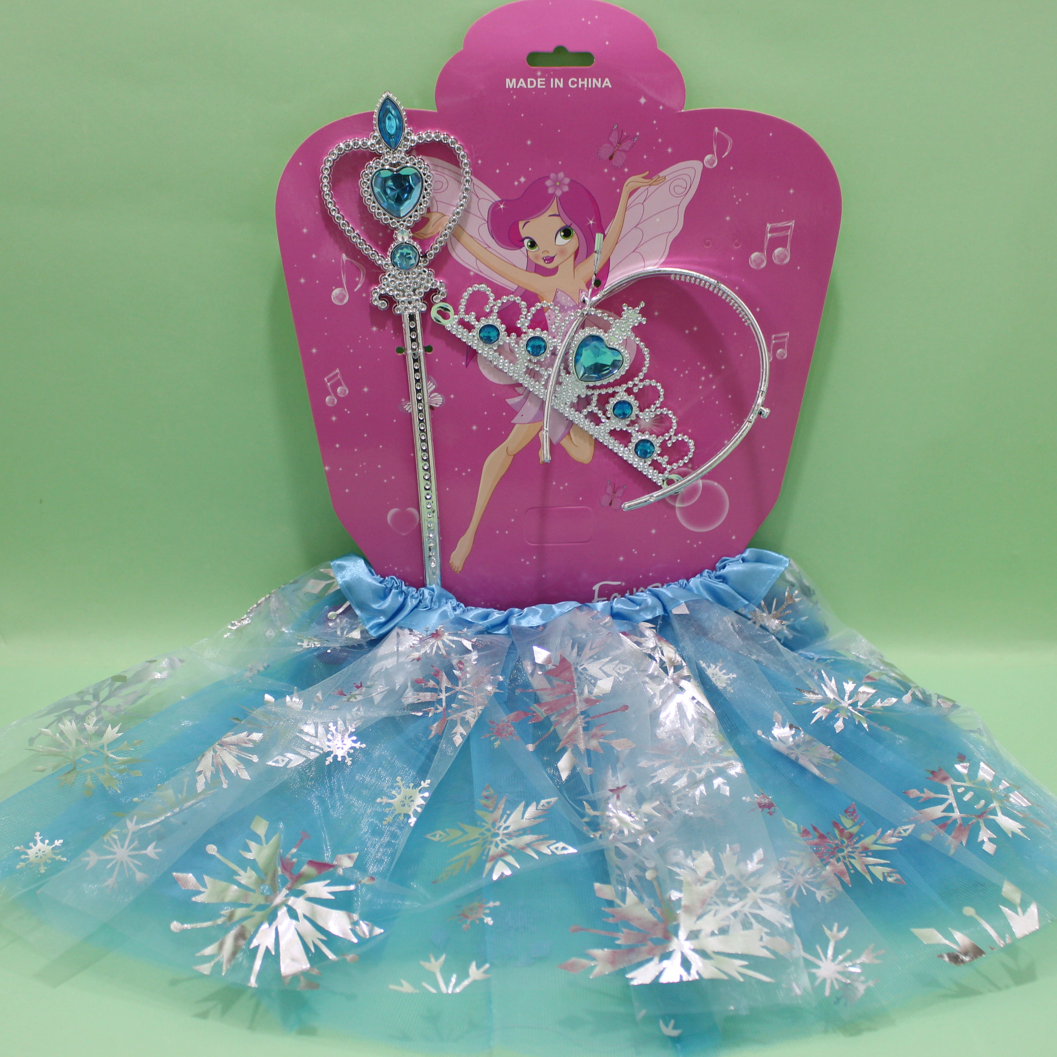 TUTU + CORONA + CETRO DE  PRINCESA 30CM