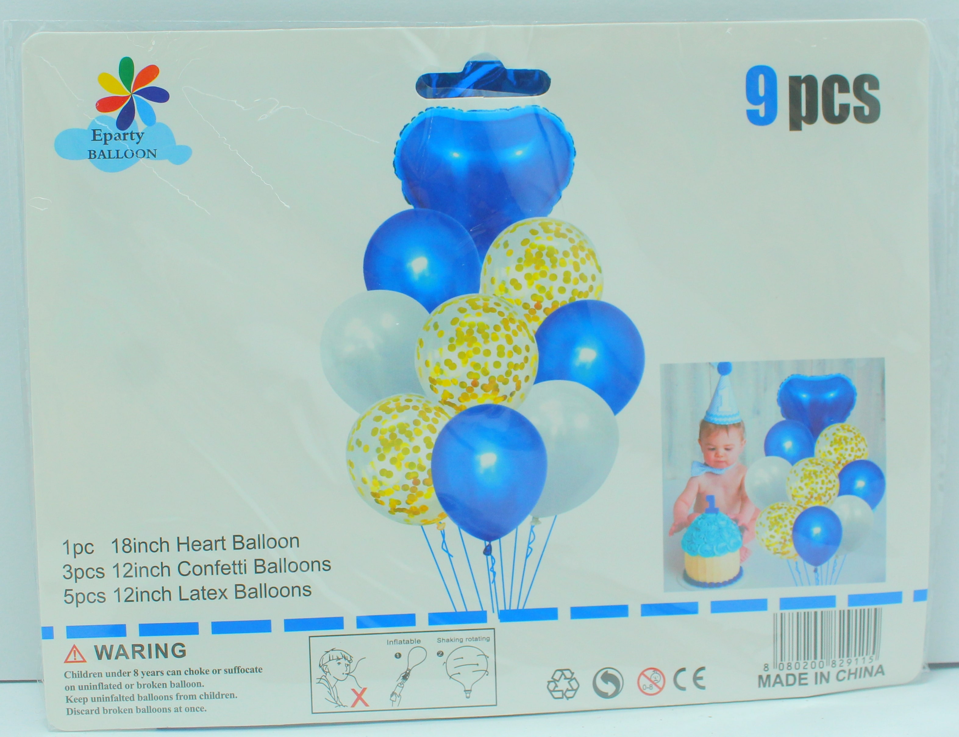 SET GLOBOS X 9 PIEZAS