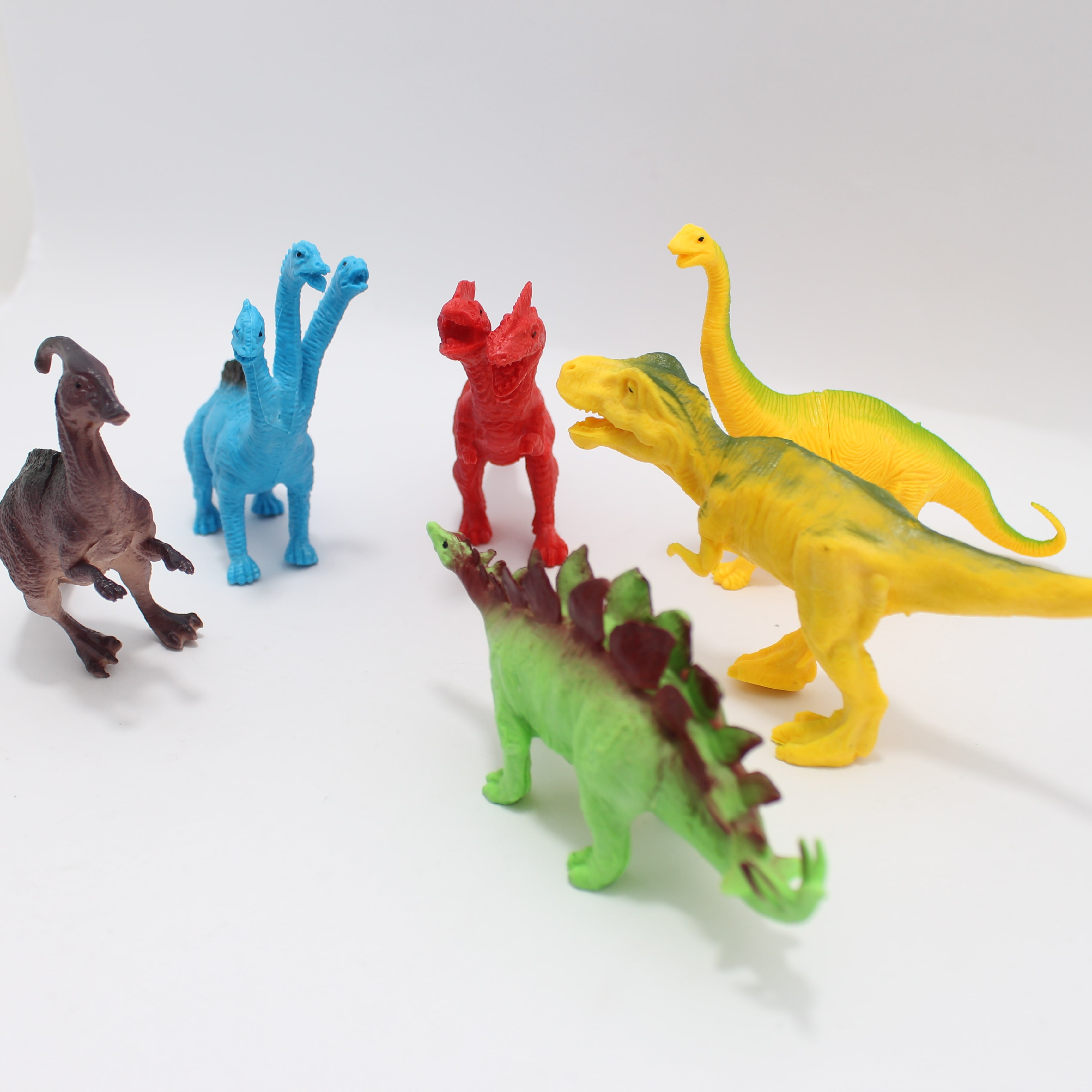 Set de Dinosaurio x 6 de 1, 2 y 3 cabez