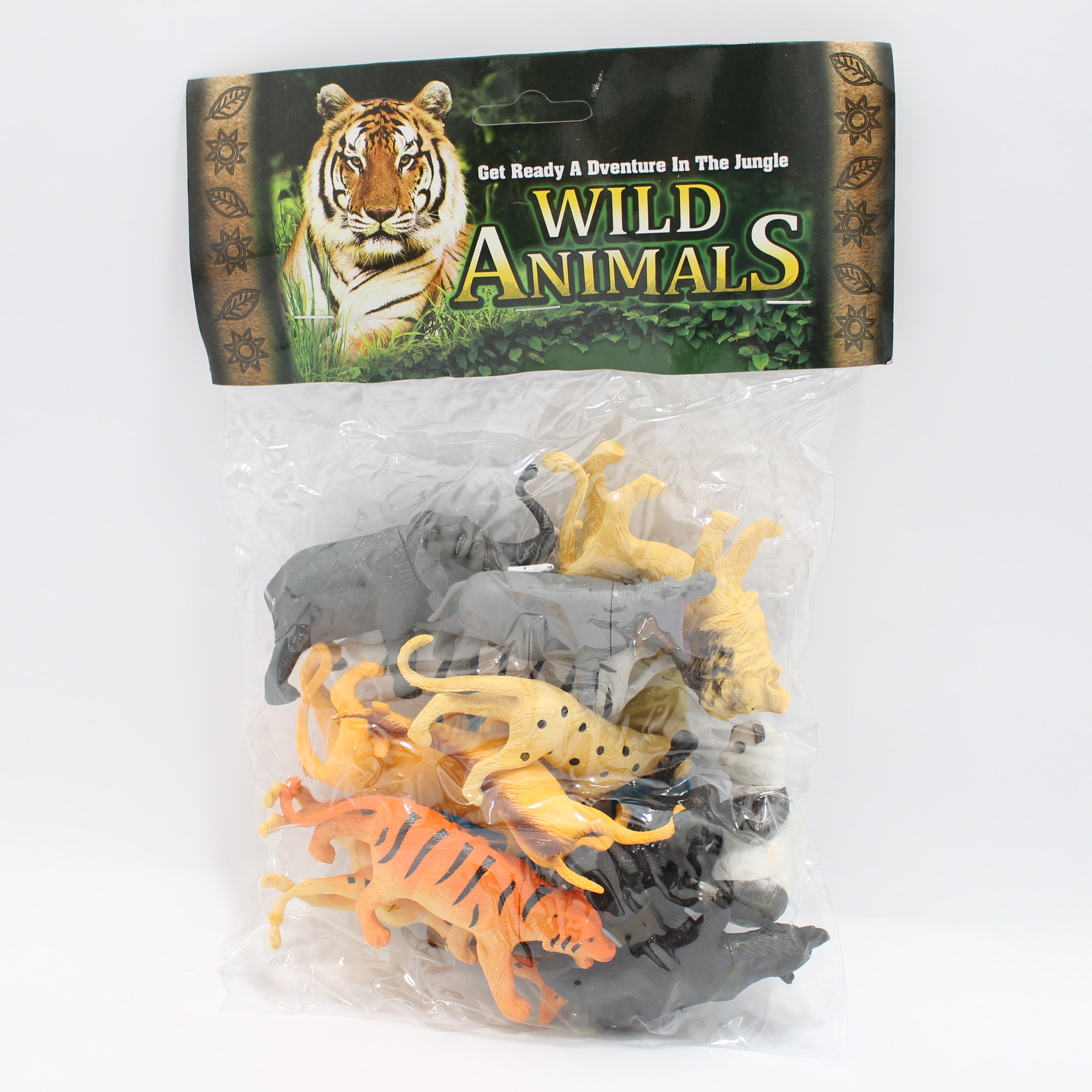 Miniatura 2 de Set animales de la selva x 12 + fondo