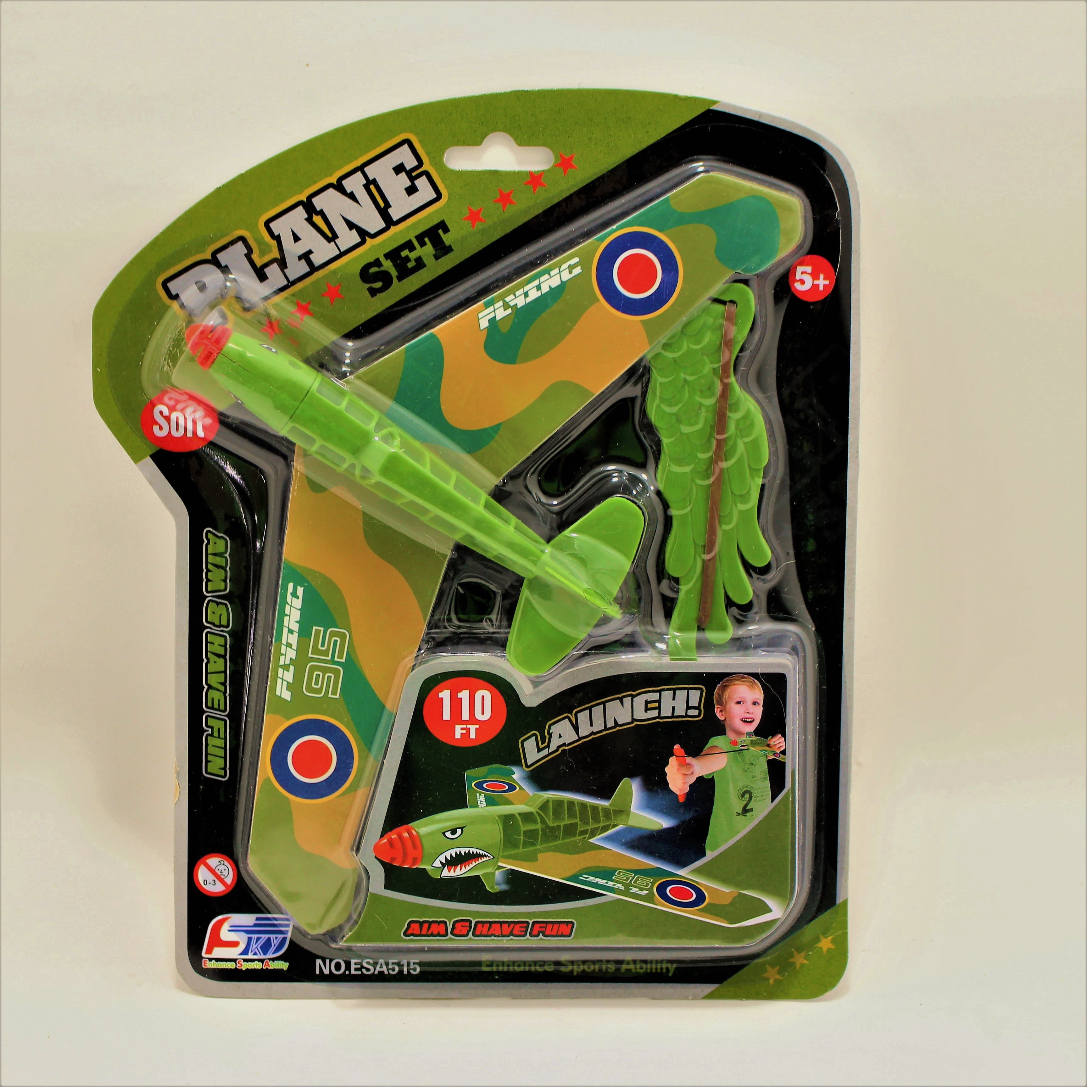 Avion volador con lanzador