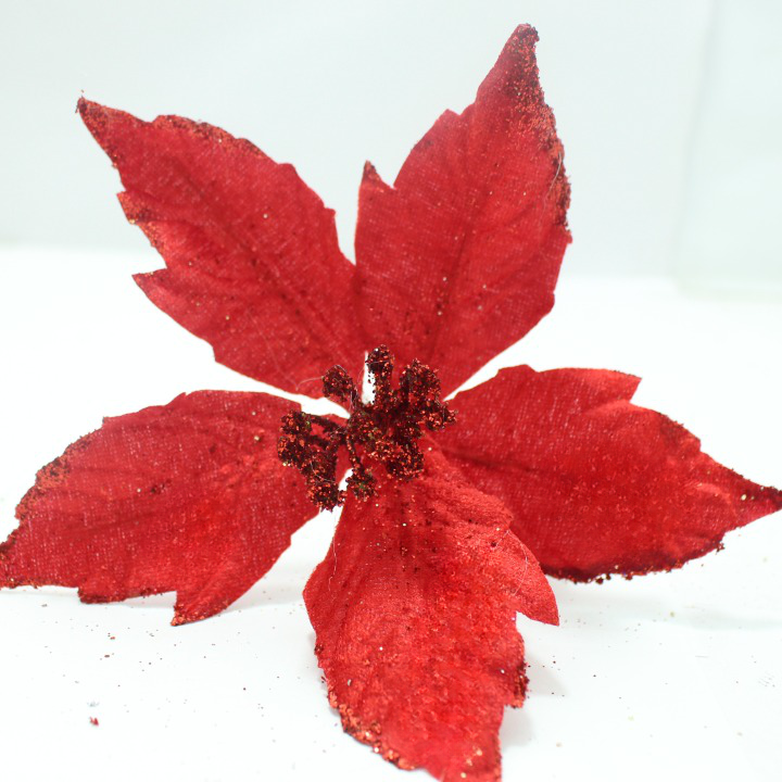 FLOR PIN NAVIDEÑO COLOR ROJO