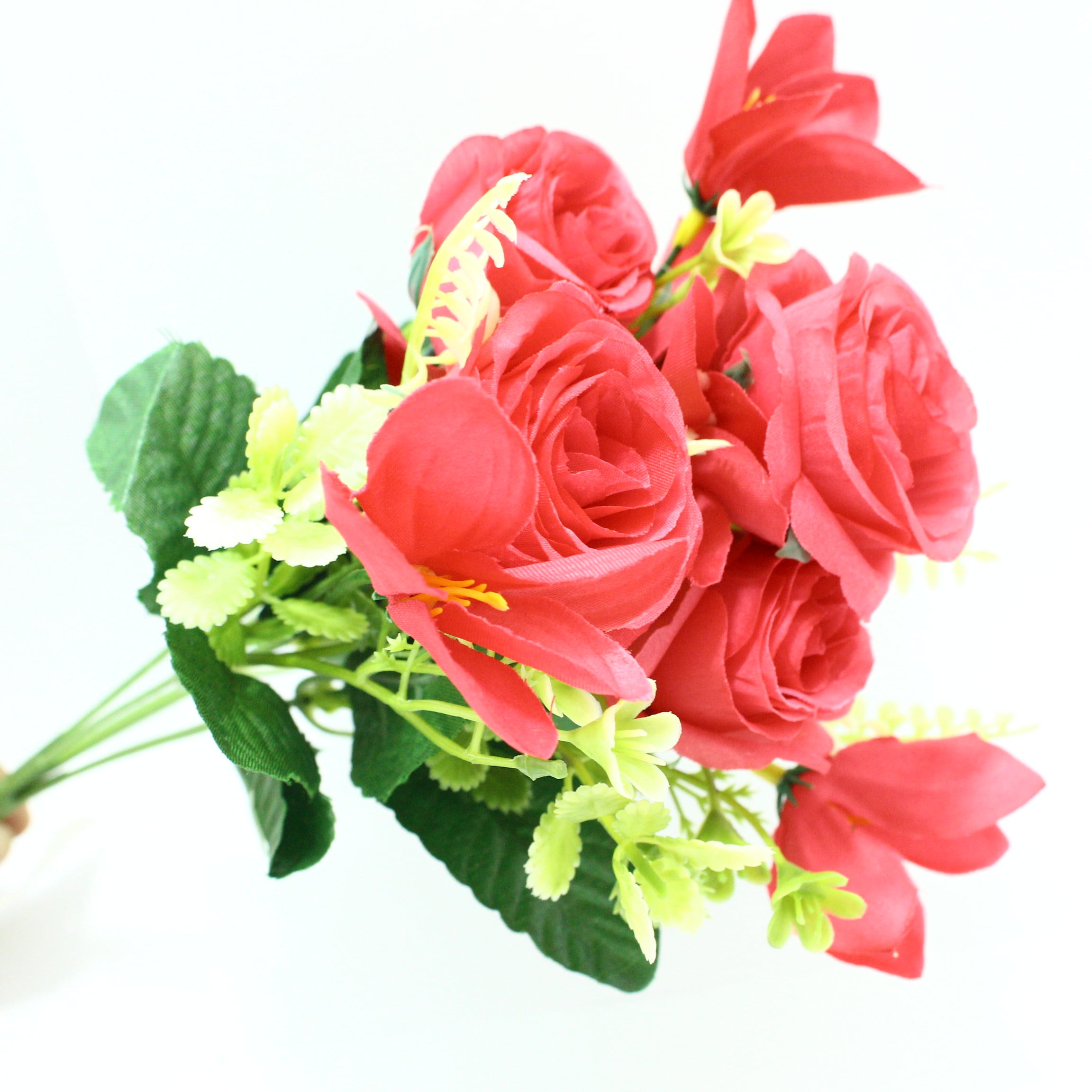 FLOR  ROSAS FUCSIA  EN MANOJO DE 5 FLOR