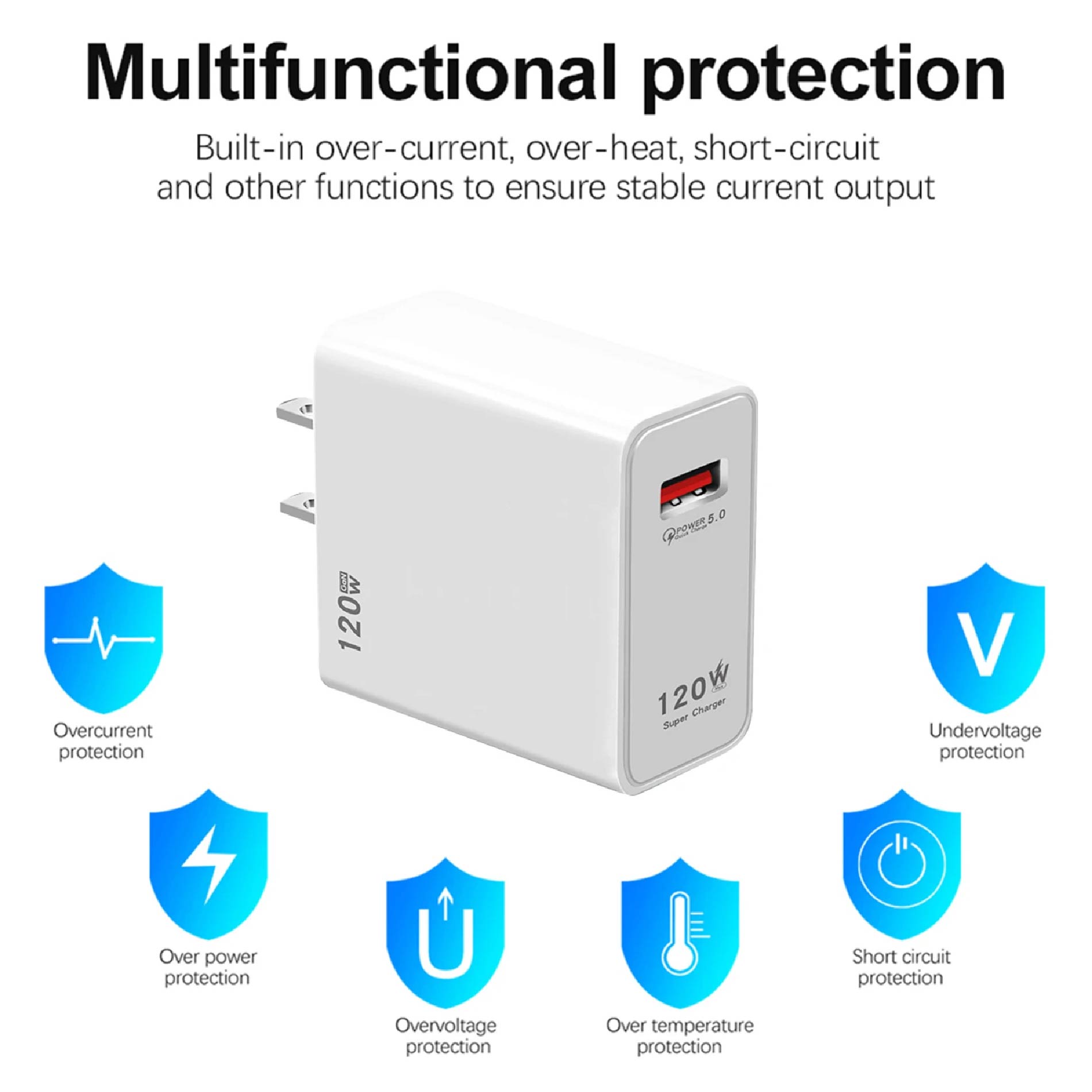 Miniatura 2 de Cargador Celular 120w Carga Rapida Pared