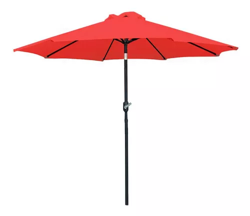 Sombrilla Sol 2.7 Manivela Playa Rojo