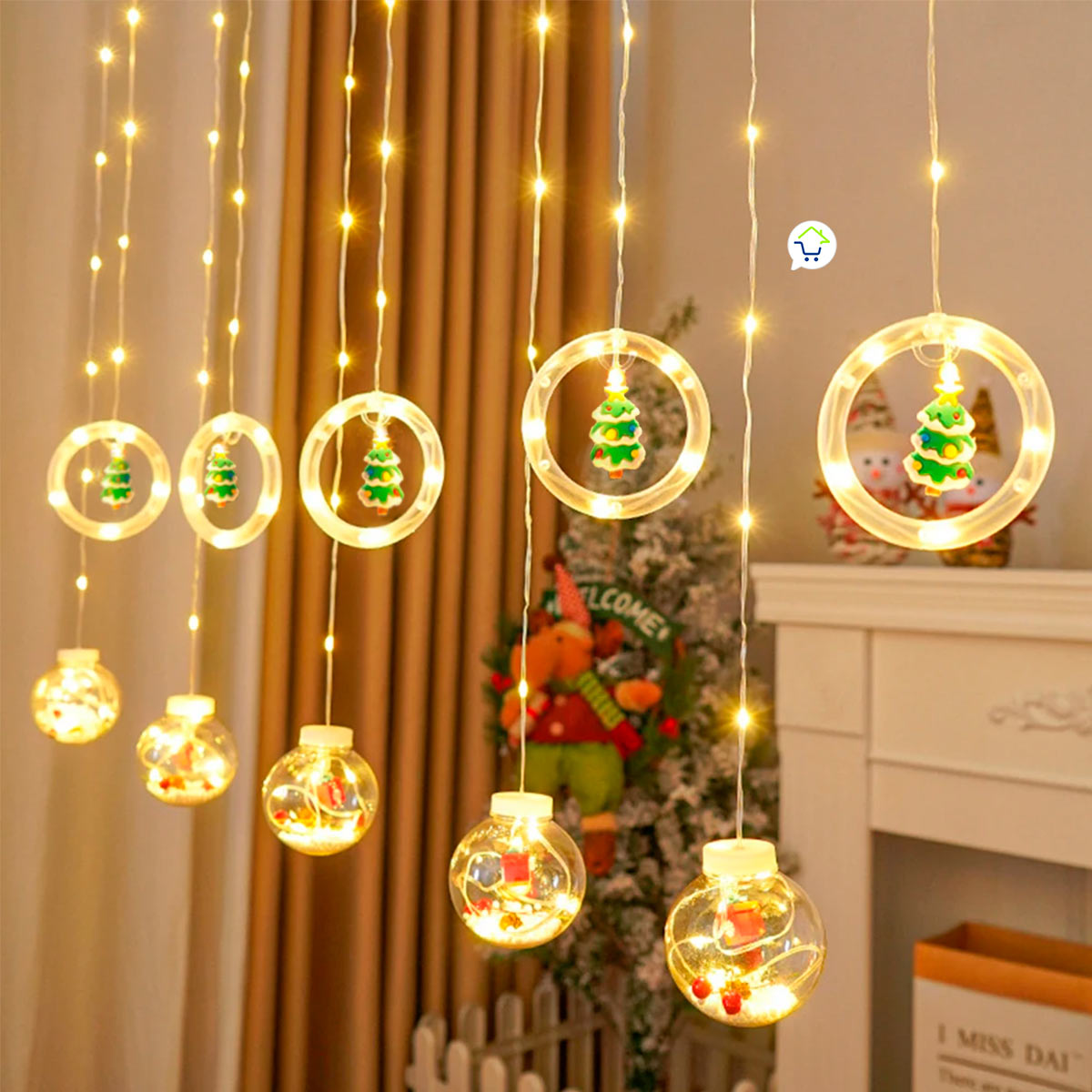 Miniatura 3 de Cortina intercaladas 3 M Navidad CBA150N