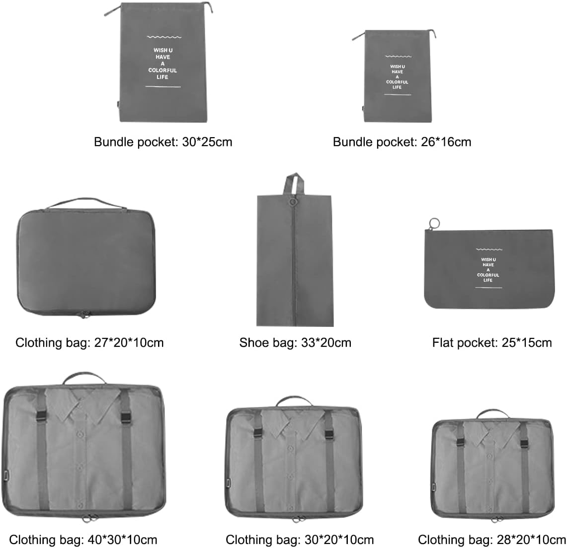 Vista 9 de Bolsas Organizadores De Viaje x 8