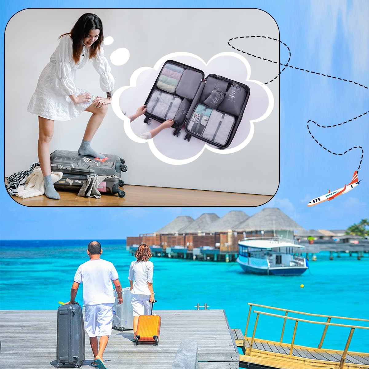 Vista 12 de Bolsas Organizadores De Viaje x 8