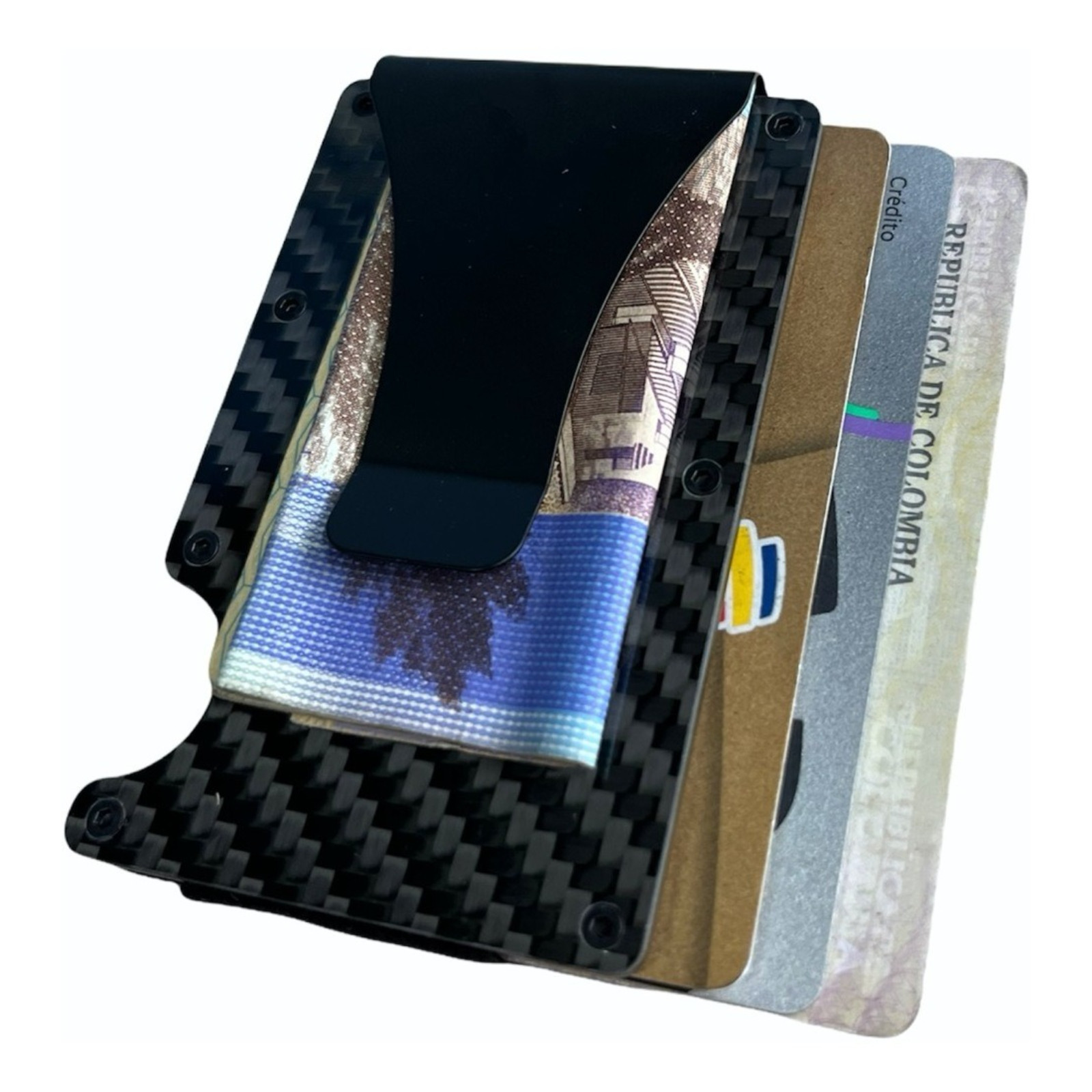 Billetera Tarjetero Hombre Premium Fibra