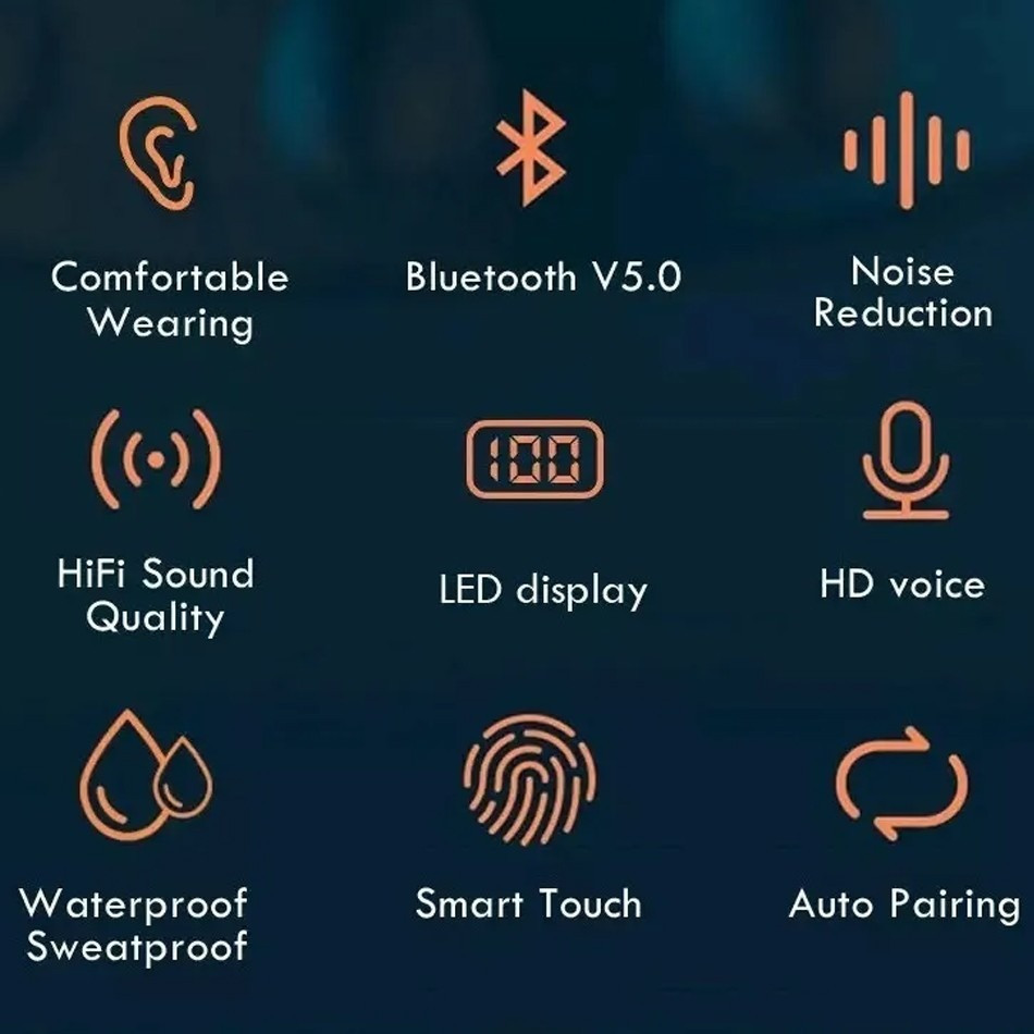 Audifonos tactiles  Bluetooth F9