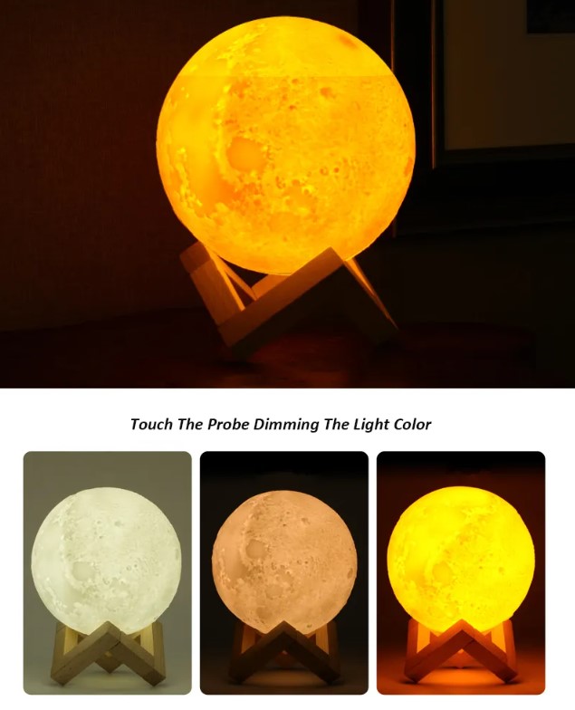Lampara De Luna 3d Humidificador peq