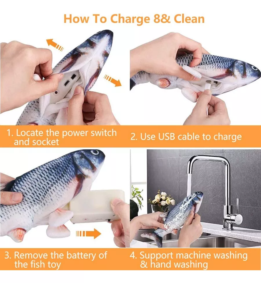 Miniatura 3 de Juguete Pescado De Peluche Para Gatos