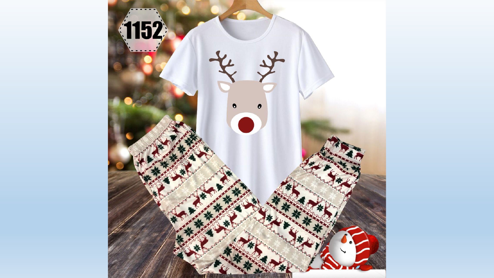 PIJAMA NAVIDEÑA DE RENO