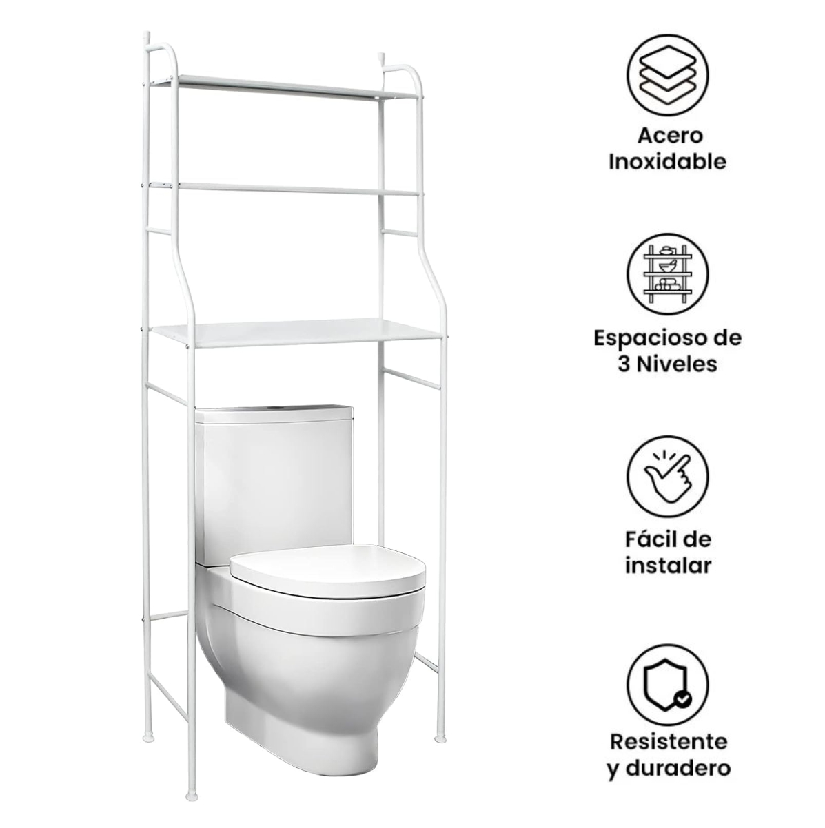 Organizador Baño Rack Multiusos 3 Nivel | Compra online en Yaxa Colombia