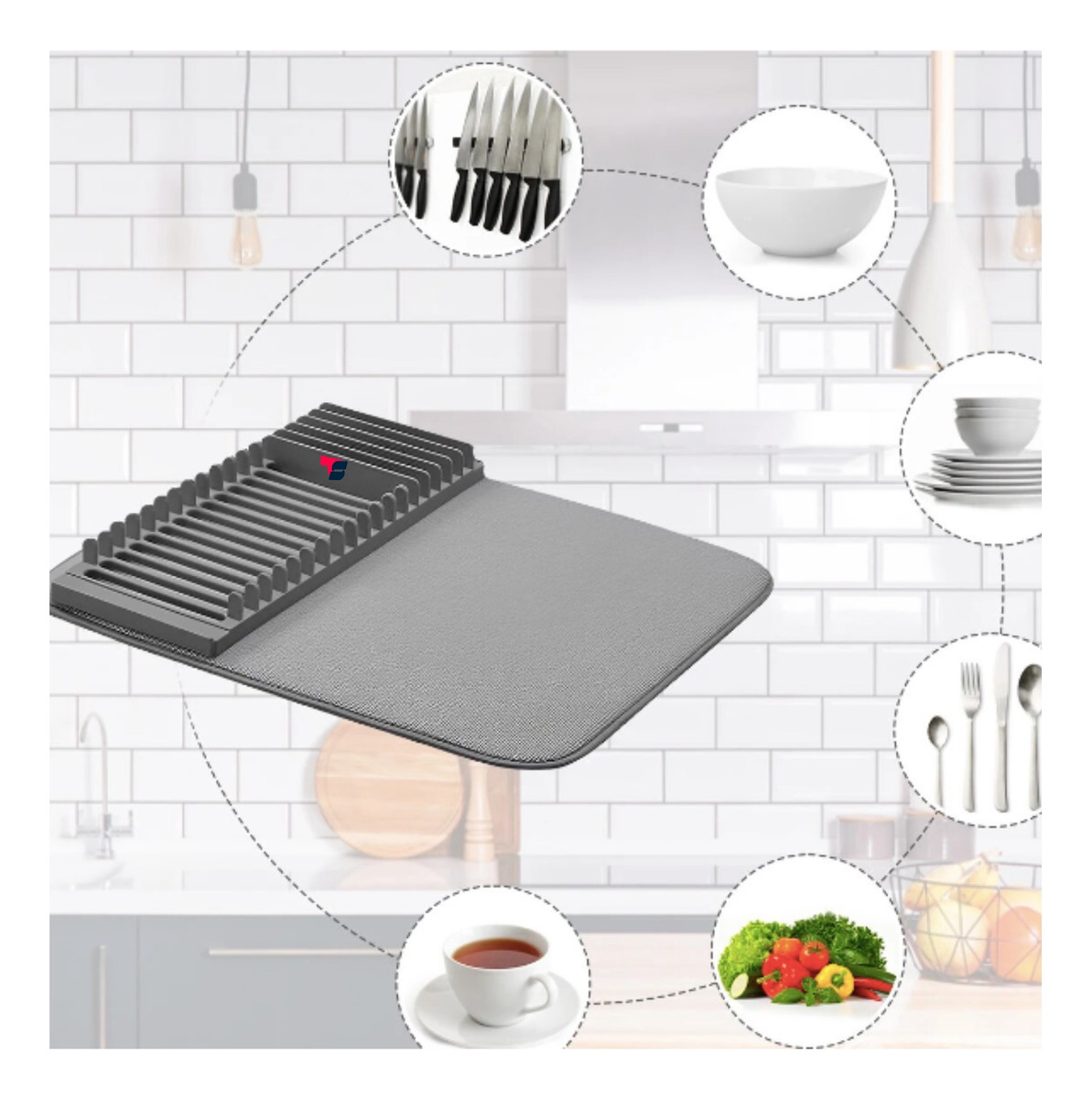 Miniatura 4 de Escurridor Tapete Absorbente Multifuncio