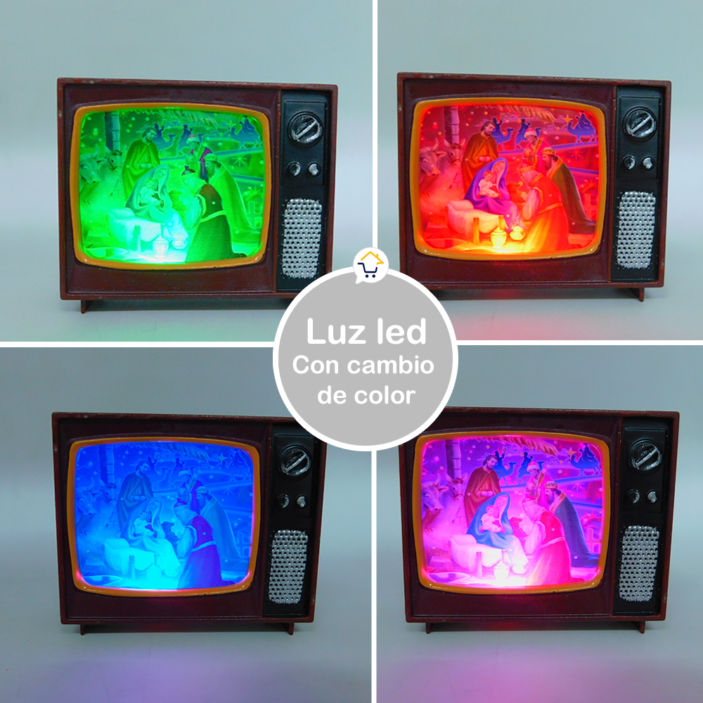 Miniatura 4 de Pesebre Navidad LED TV Luz Farol Deco