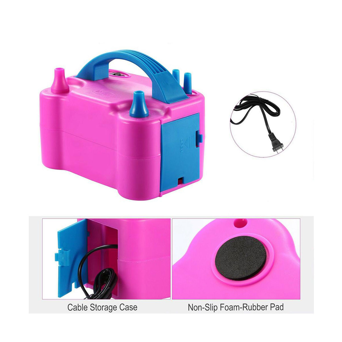 Miniatura 4 de INFLADOR GLOBOS ELECTRICO DOBLE BOQUILLA