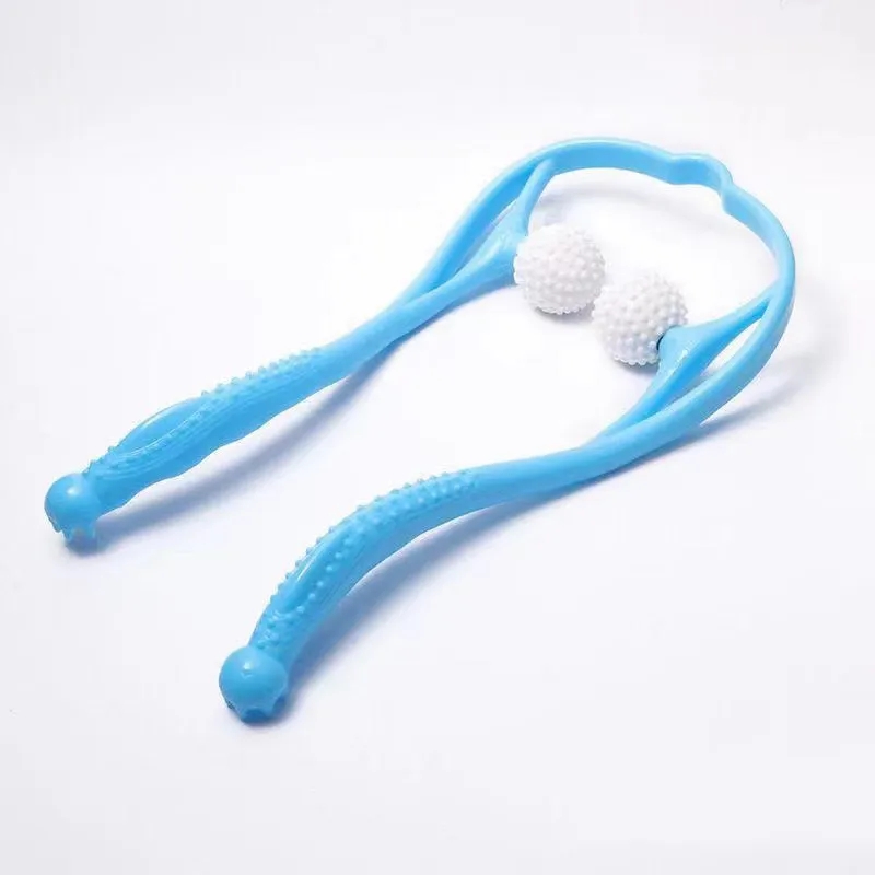 Vista 2 de Masajeador cervical manual para cuello - COLOR: Azul