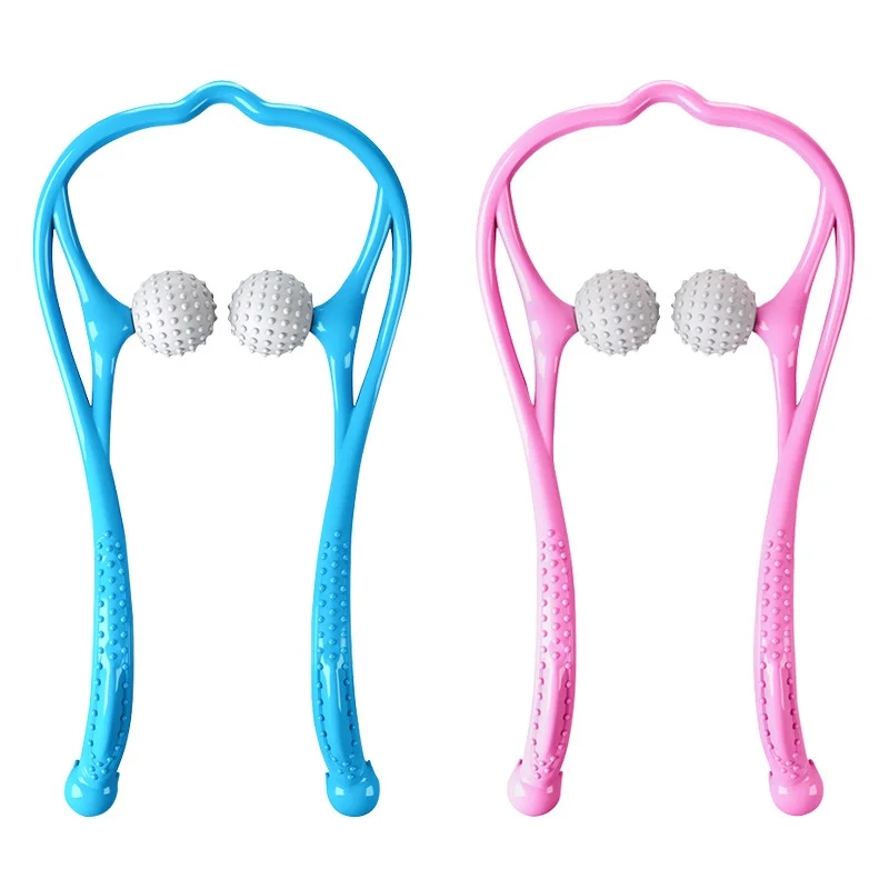 Vista 4 de Masajeador cervical manual para cuello - COLOR: Azul