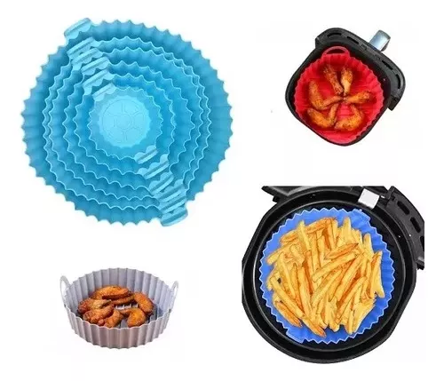Set X6 Bandeja De Silicona Para Airfryer