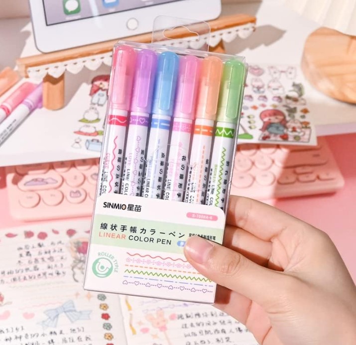 Miniatura 5 de Juego de rotuladores de 6 piezas curva