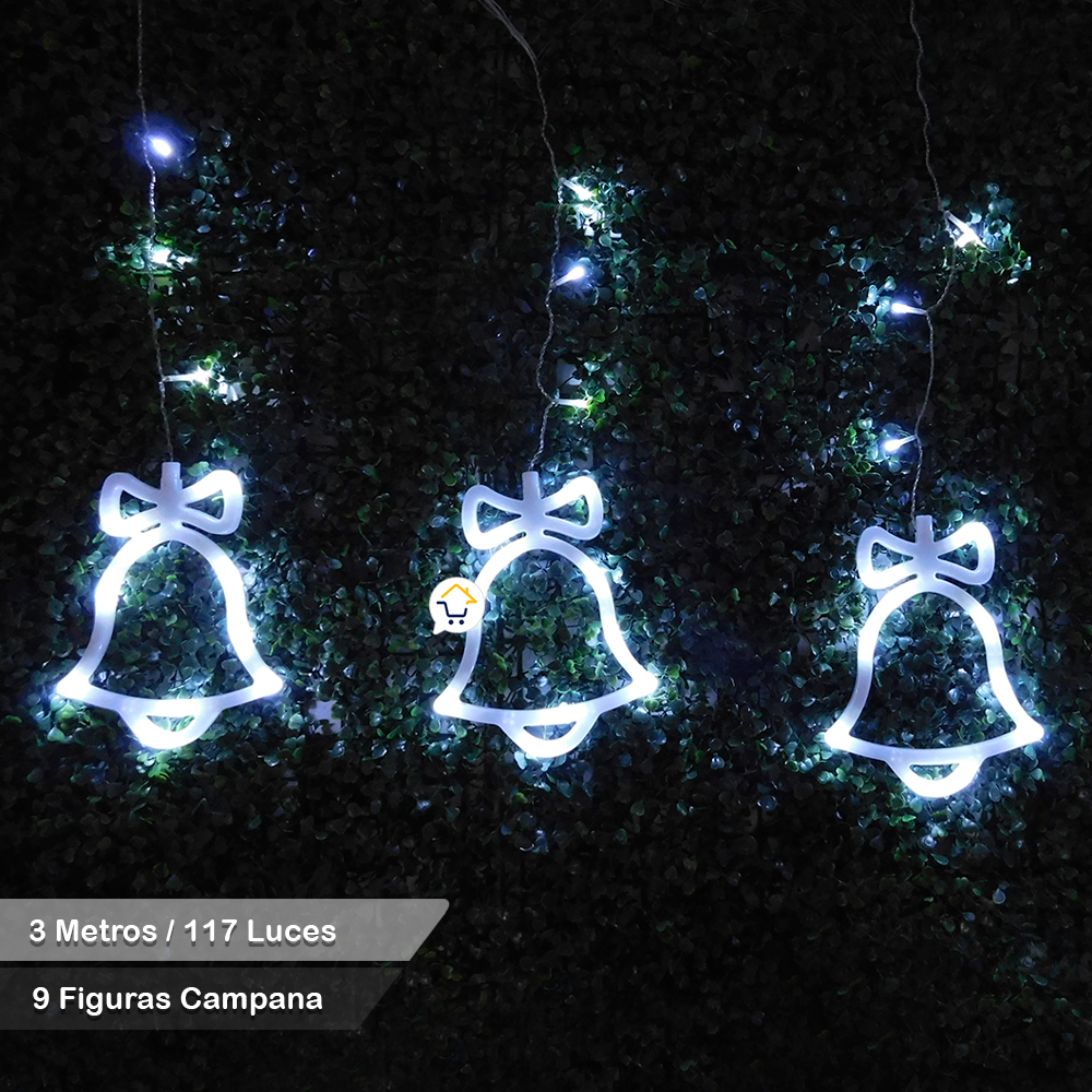 Luz Led Cortina 9 Figuras Campana 2263