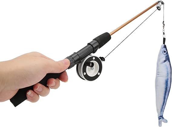 COMBO PELOTA MAGICA+CAÑA DE PESCAR GATO