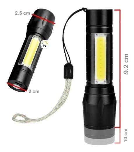 Miniatura 2 de Mini Linterna Led Recargable Luz Zoom La