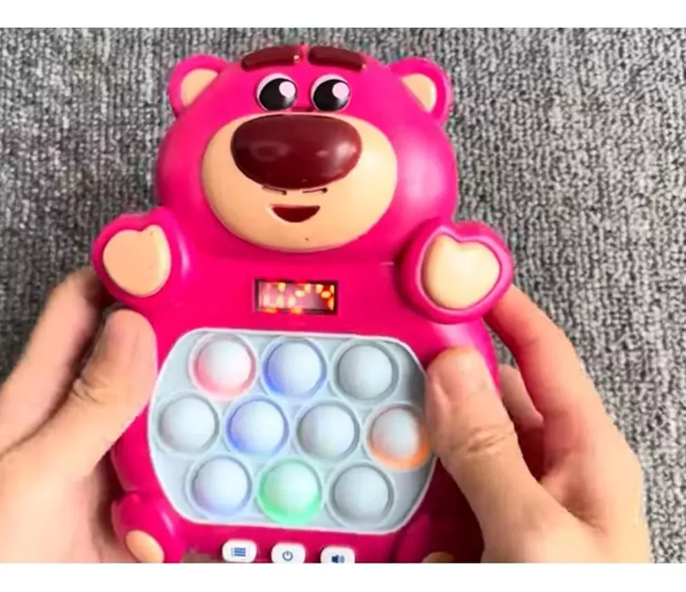 Vista 2 de Juego Pop It Consola Burbujas De Presión - diseño: Stich Rosado