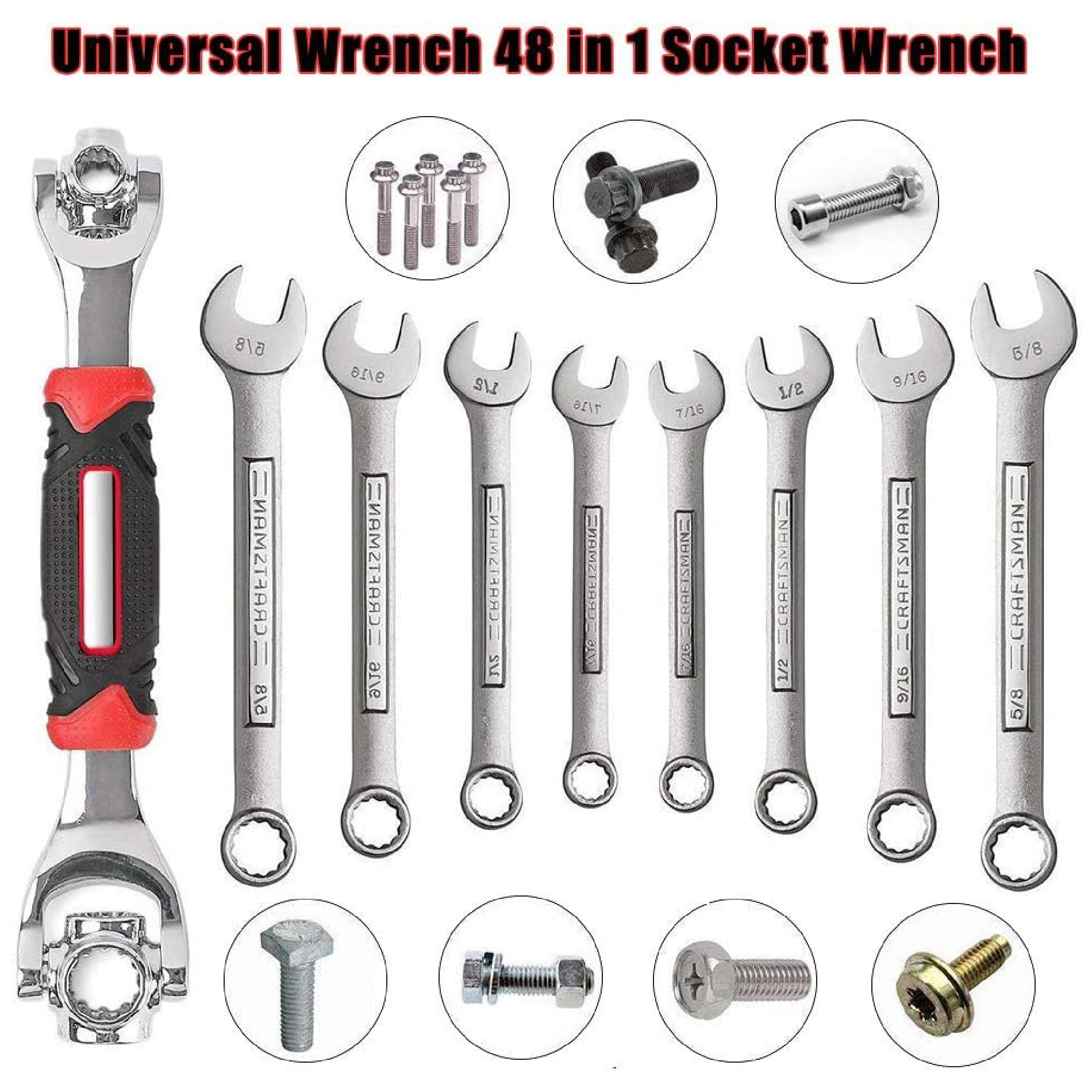 🔧 Llave Multiusos 48 en 1 Giratoria 360 - ¡Todo en uno! 4