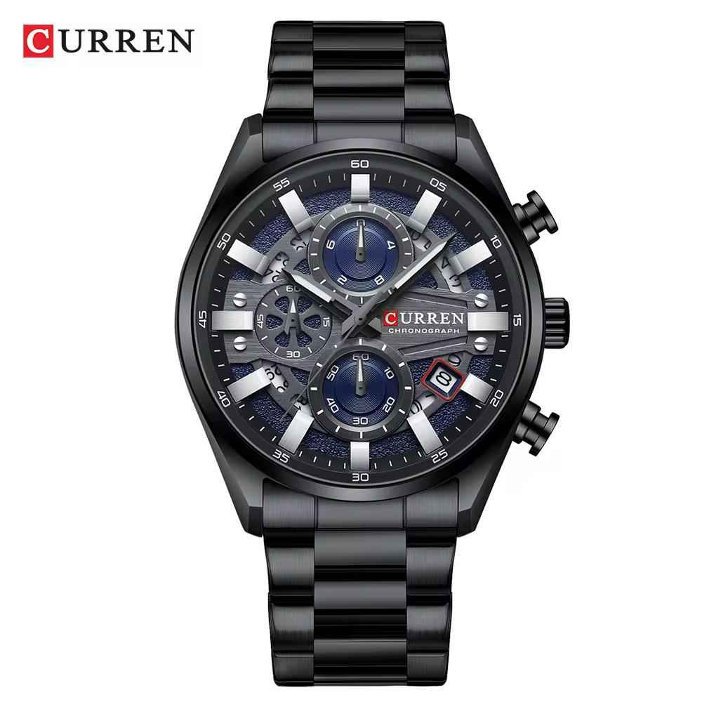 Reloj curren 8495 negro cronógrafo