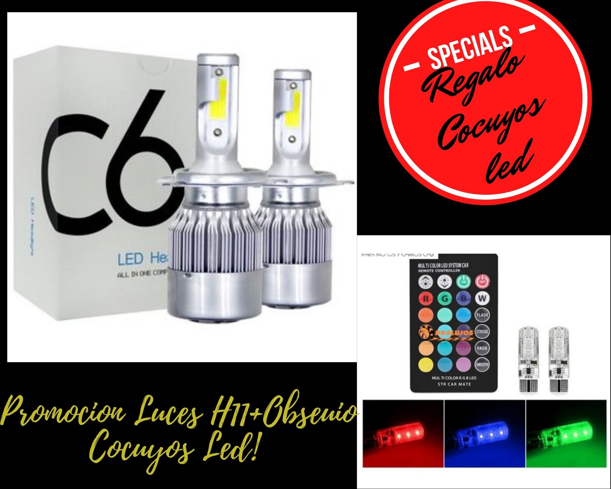 Miniatura 5 de Set x2 Luces H11  Led Luces Bajas Altas