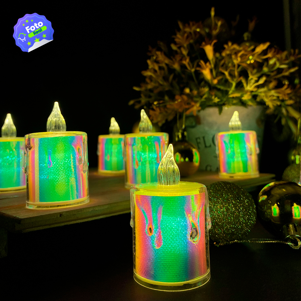 Velas LED X24 Tornasol Decoracion CVEL TAMAÑO