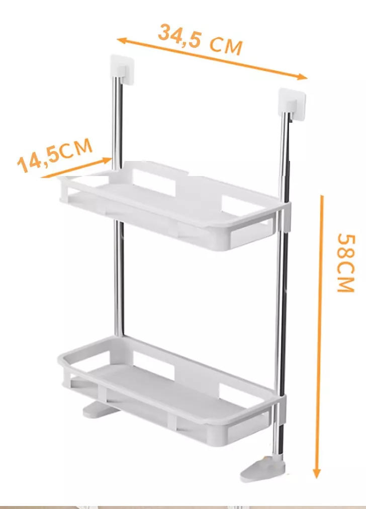 Miniatura 3 de Organizador Para Baño Repisa 2 Niveles