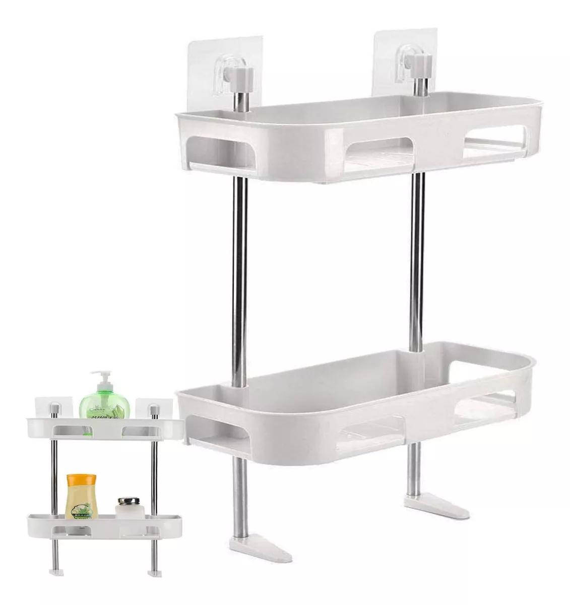 Miniatura 5 de Organizador Para Baño Repisa 2 Niveles