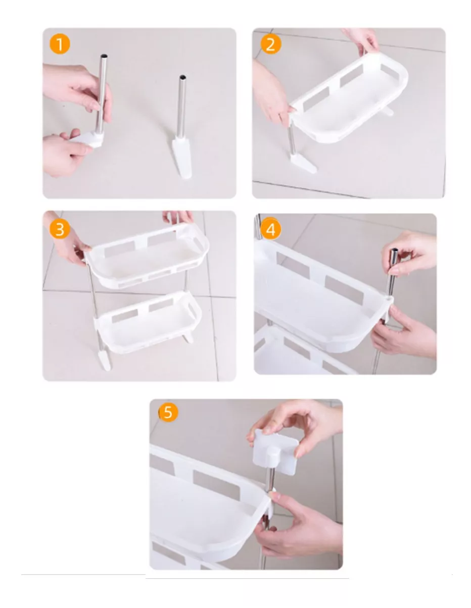 Miniatura 6 de Organizador Para Baño Repisa 2 Niveles