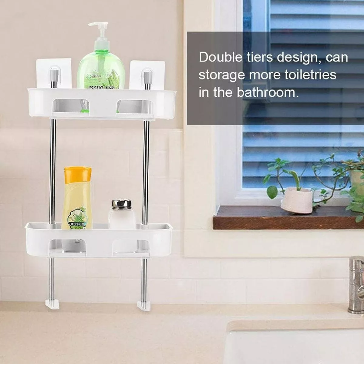Miniatura 2 de Organizador Para Baño Repisa 2 Niveles