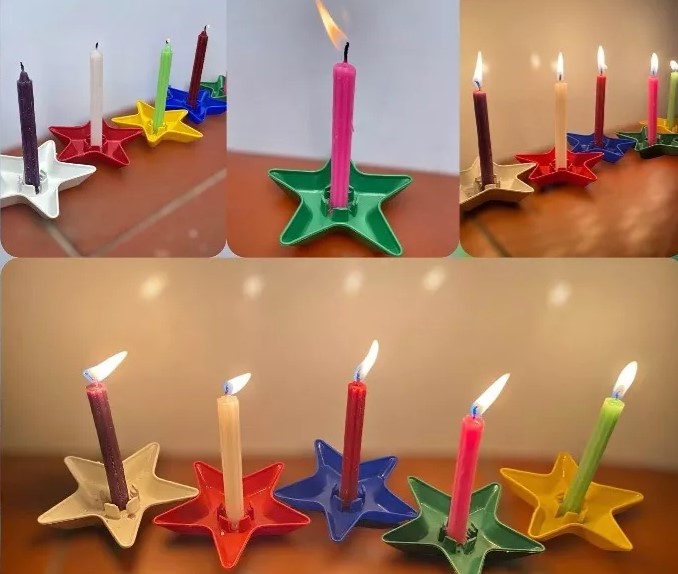 Miniatura 3 de Porta Velas Navideños Formas figurasx12u