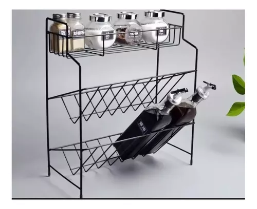 Miniatura 2 de Organizador De Botellas Frascos Metalico