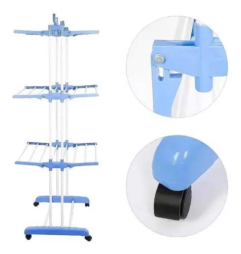 Miniatura 2 de Tendedero Ropa Perchero Plegable 3 Nivel