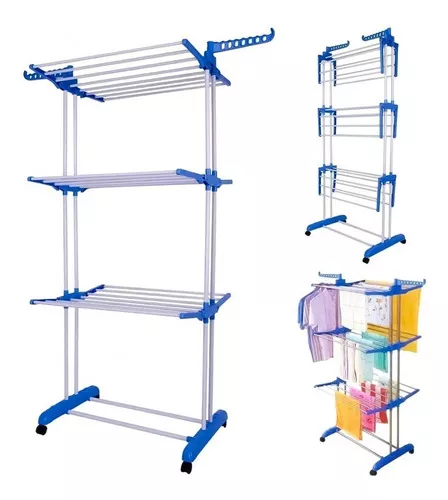 Miniatura 4 de Tendedero Ropa Perchero Plegable 3 Nivel