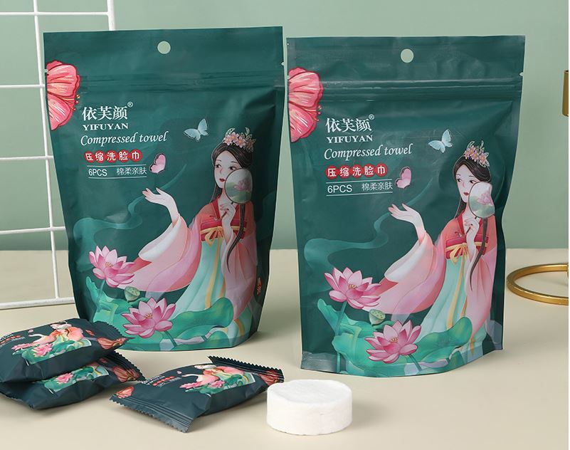 Toalla comprimida x6 suave en algodón