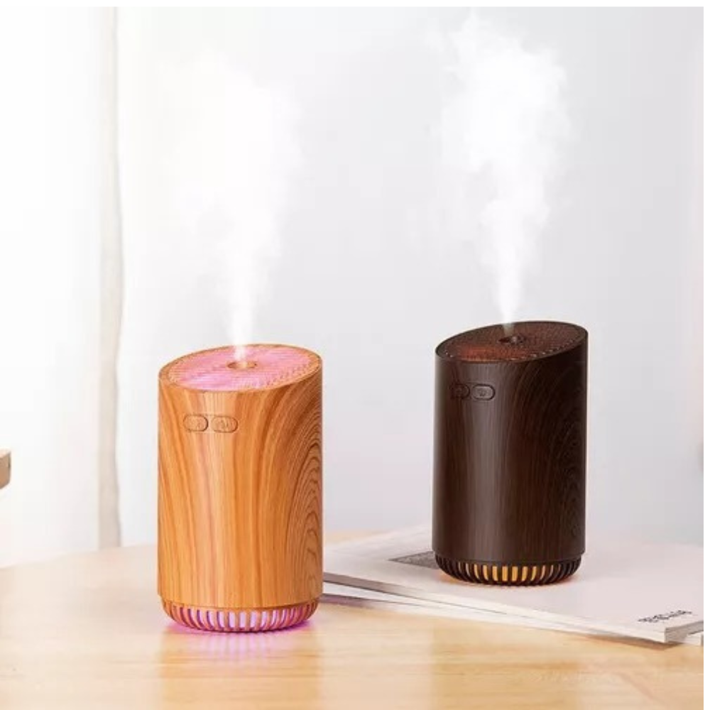Humidificador Tipo Madera Con Luz DIFUSO