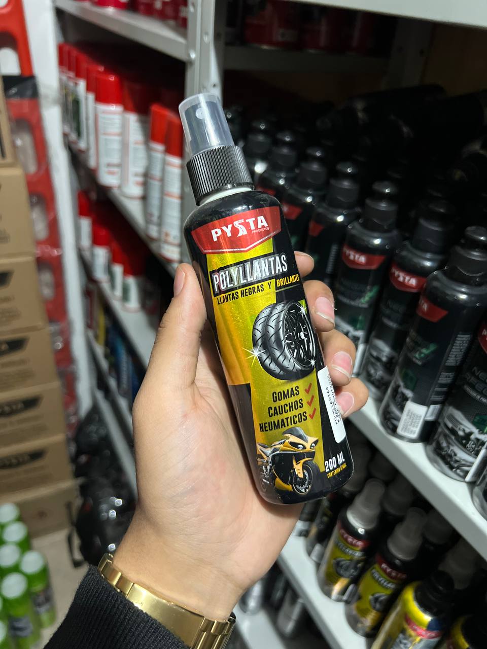 Cera brilladora llantas carro y moto